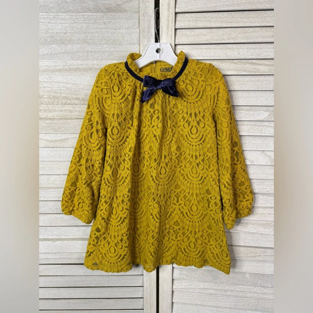 OshKosh B’Gosh Mustard Lace Dress. Size 5t. Great Condition. HTF